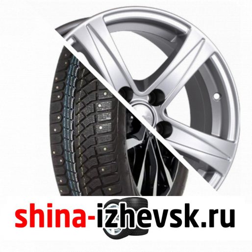 Колесо в сборе Viatti Brina Nordico (V-522) 195/65 R15 T 91 + СКАД Sakura 6.5xR15 5×114.3 ET43 DIA66.1 Серебристый в Ижевске
